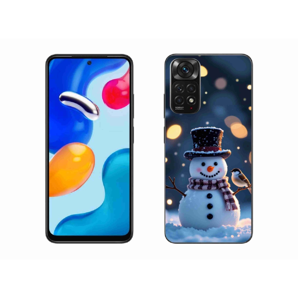 Gél borítás mmCase a Xiaomi Redmi Note 11S-hez - karácsonyi hóember