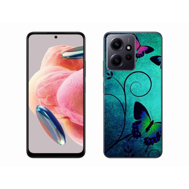 Gél borítás mmCase a Xiaomi Redmi Note 12 4G-hez - színes pillangók