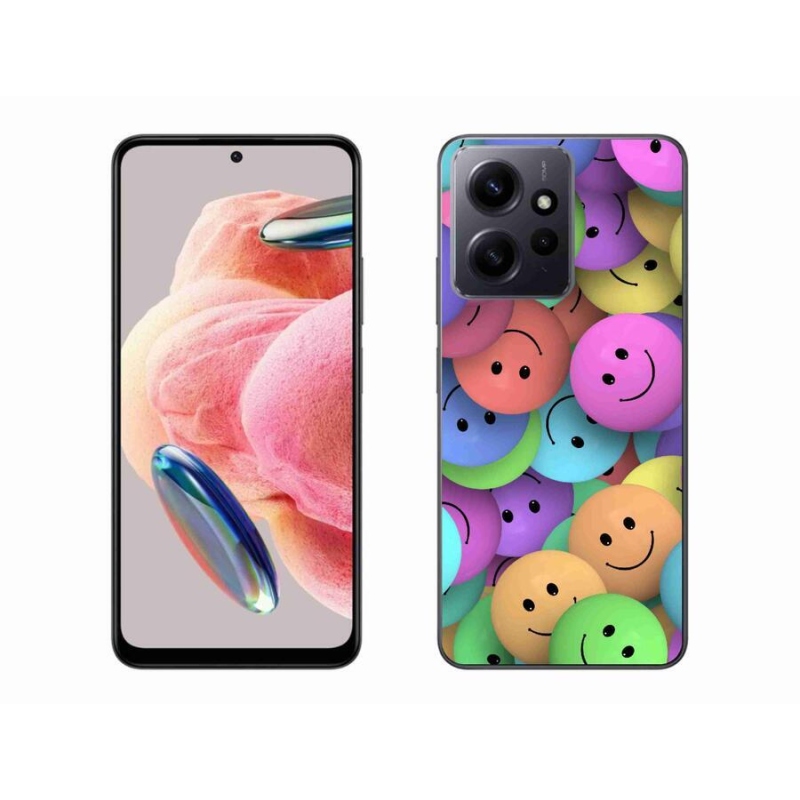 Gél borítás mmCase a Xiaomi Redmi Note 12 4G-hez - színes smiley-kkal