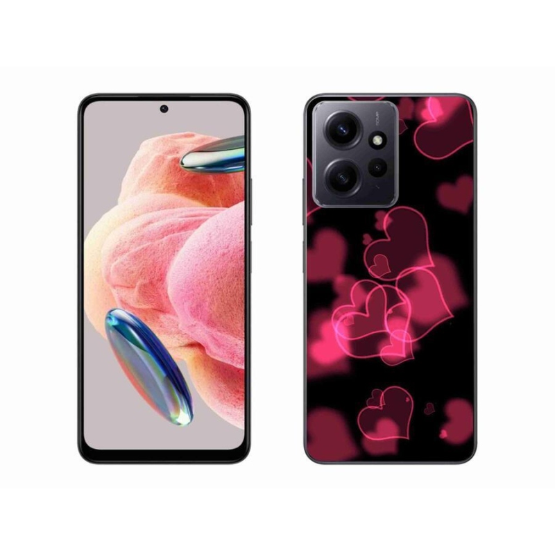 Gél borítás mmCase a Xiaomi Redmi Note 12 4G-hez - piros szívek