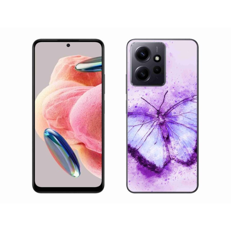Gél borítás mmCase a Xiaomi Redmi Note 12 4G-hez - lila pillangó