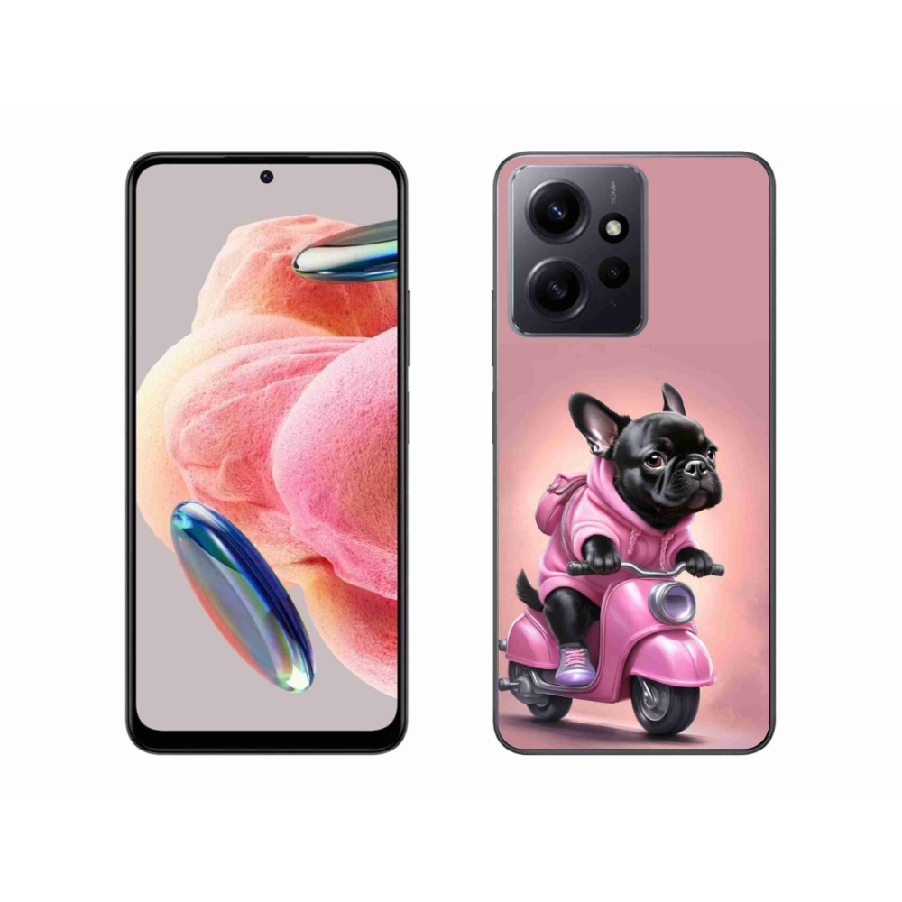 Gél borítás mmCase a Xiaomi Redmi Note 12 4G-hez - Francia bulldog egy robogón