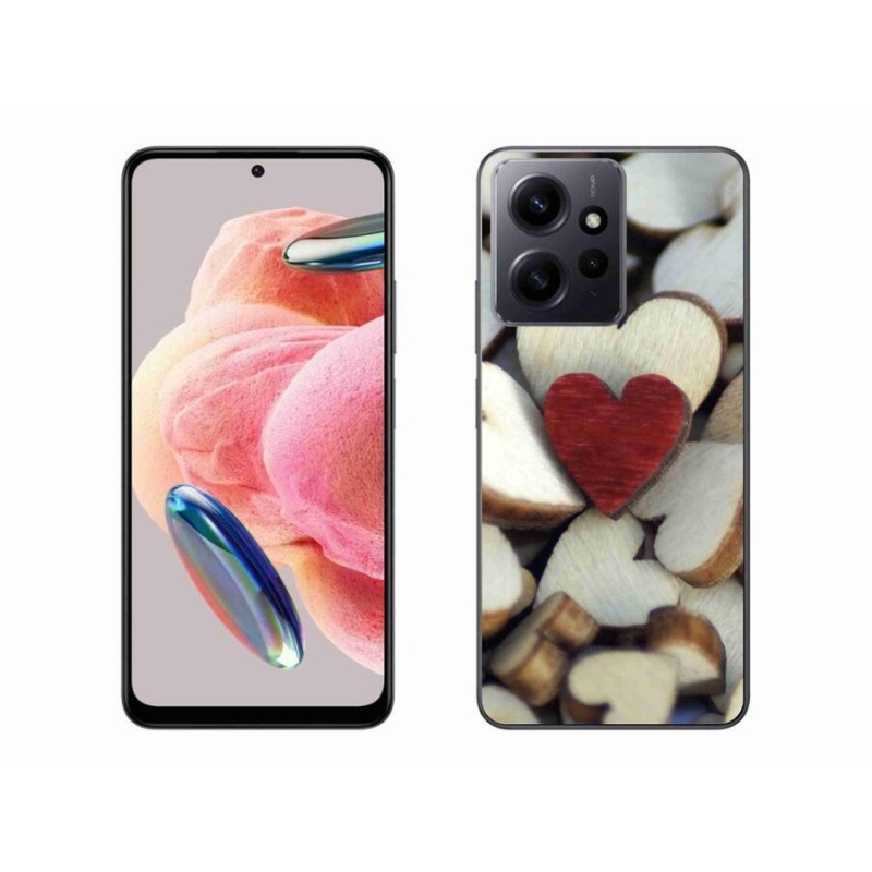 Gél borítás mmCase a Xiaomi Redmi Note 12 4G-hez - gravírozott piros szív