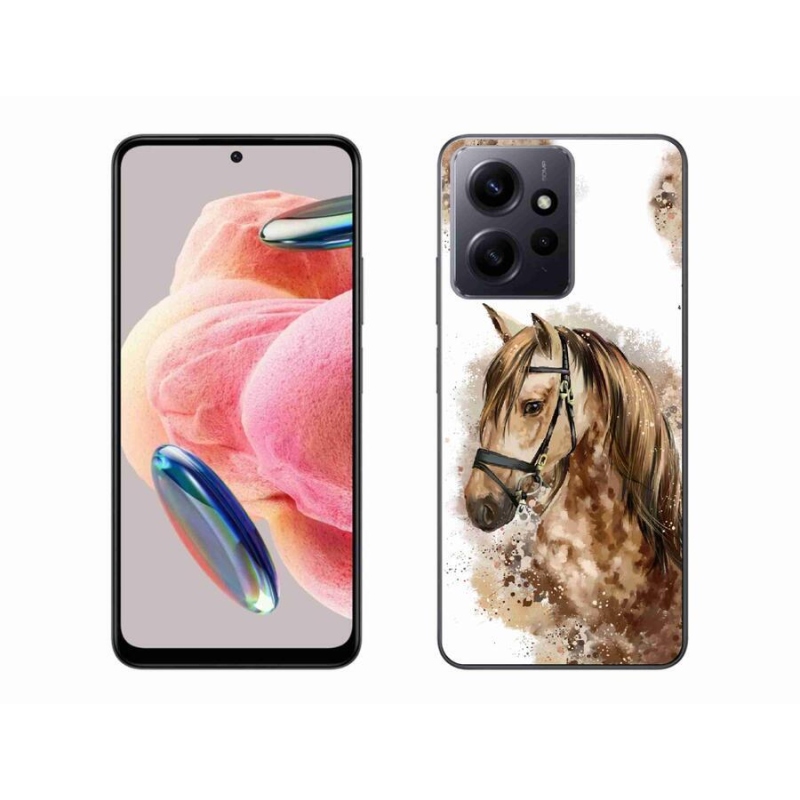 Gél borítás mmCase a Xiaomi Redmi Note 12 4G-hez - barna rajzfilm ló