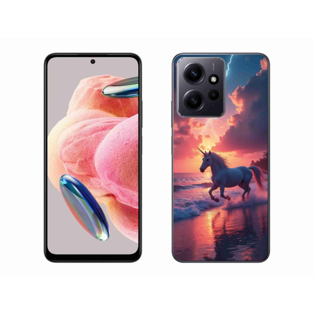 Gél borító mmCase a Xiaomi Redmi Note 12 4G-hez - egyszarvú a tengerparton