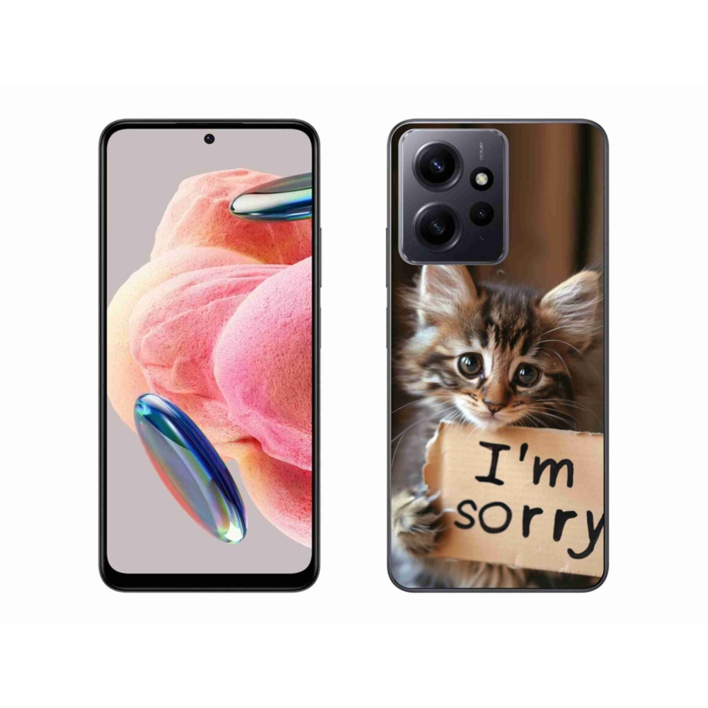Gél borítás mmCase a Xiaomi Redmi Note 12 4G-hez - macska bocsánatkérése