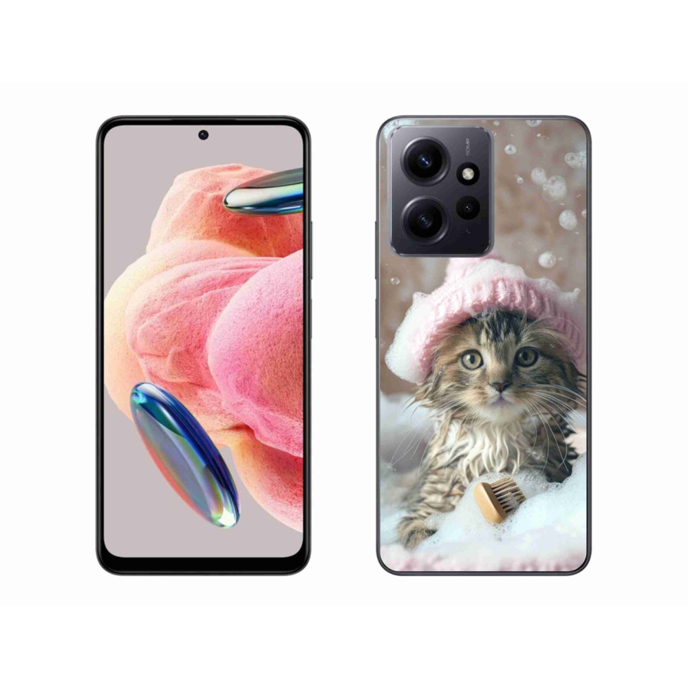 Gél borító mmCase a Xiaomi Redmi Note 12 4G-hez - cica és fürdő