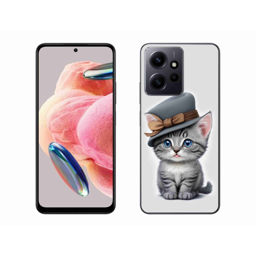 Gél borítás mmCase a Xiaomi Redmi Note 12 4G-hez - cica sapkával