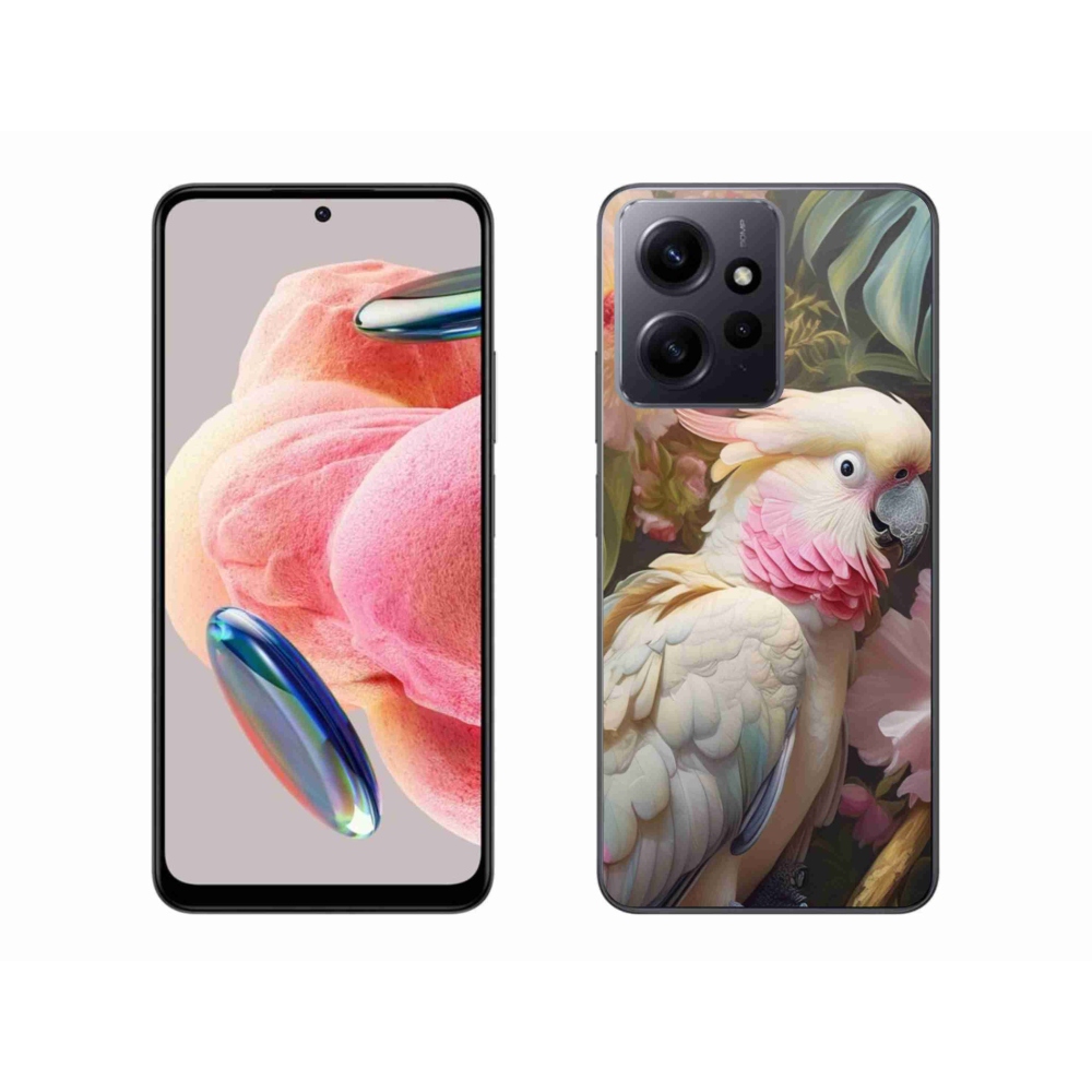 Gél borítás mmCase a Xiaomi Redmi Note 12 4G-hez - papagáj kakadu rózsaszín 2