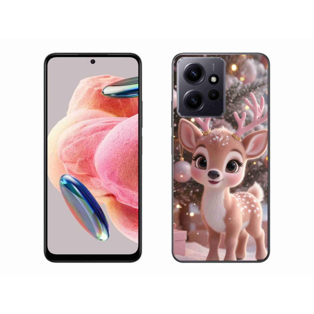 Gél borítás mmCase a Xiaomi Redmi Note 12 4G számára - aranyos rénszarvas