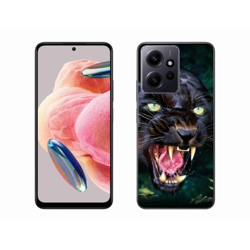 Gél borítás mmCase a Xiaomi Redmi Note 12 4G-hez - dühös fekete párduc