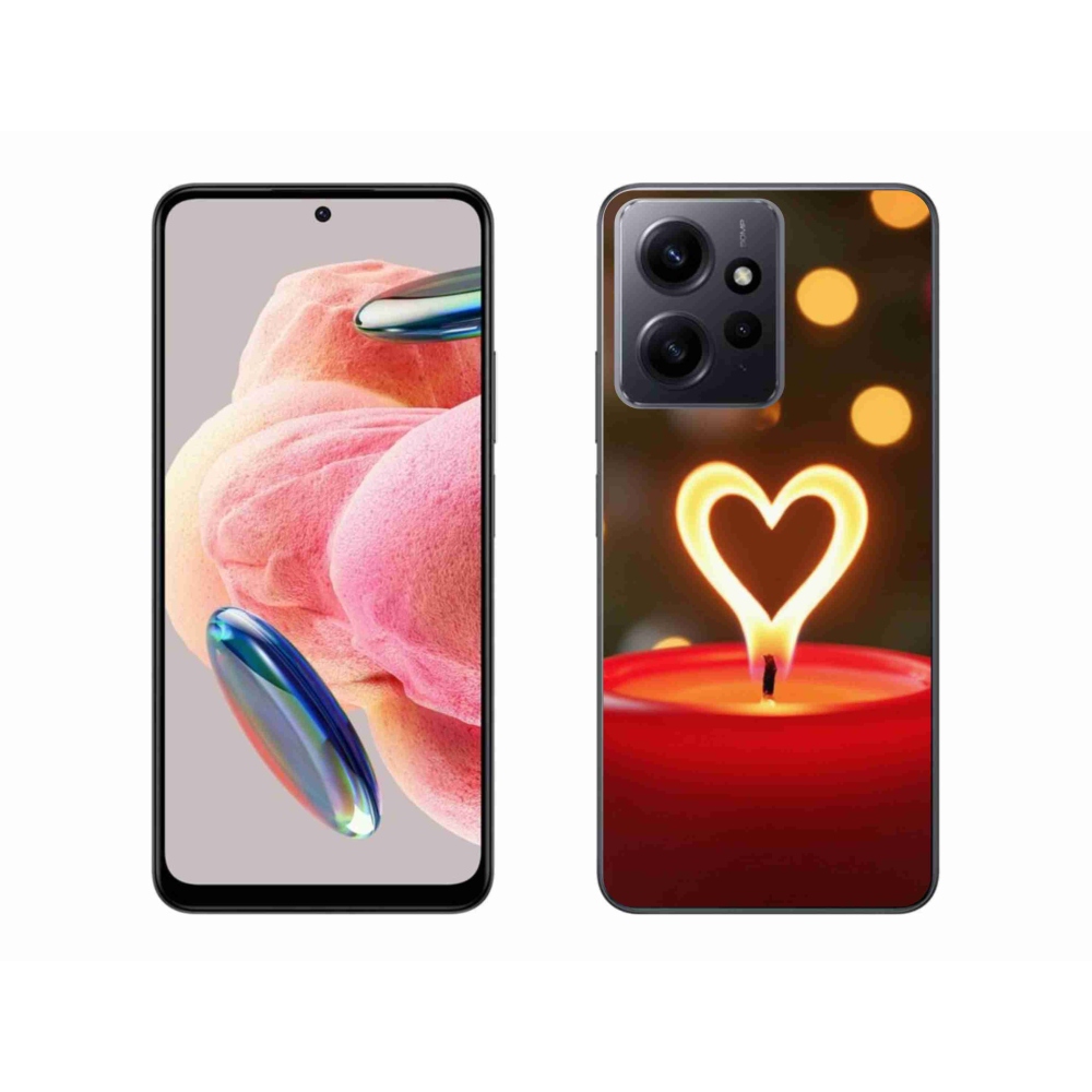 Gél borítás mmCase a Xiaomi Redmi Note 12 4G-hez - láng szíve