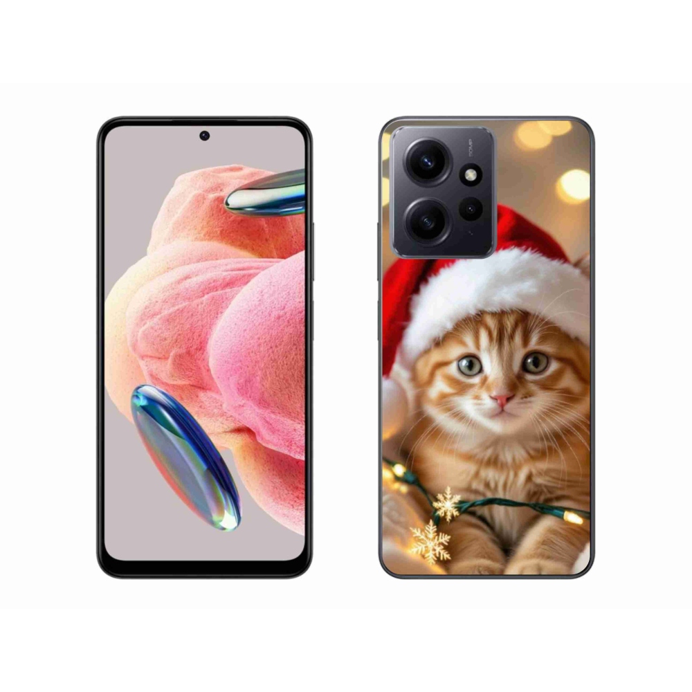 Gél borítás mmCase a Xiaomi Redmi Note 12 4G-hez - Karácsonyi cica