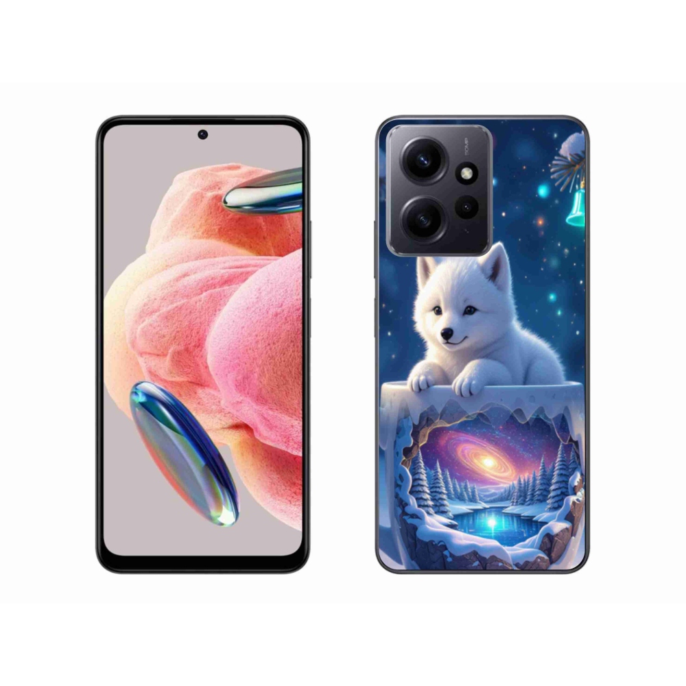 Gél borítás mmCase a Xiaomi Redmi Note 12 4G-hez - karácsonyi kölyökkutyakölyök