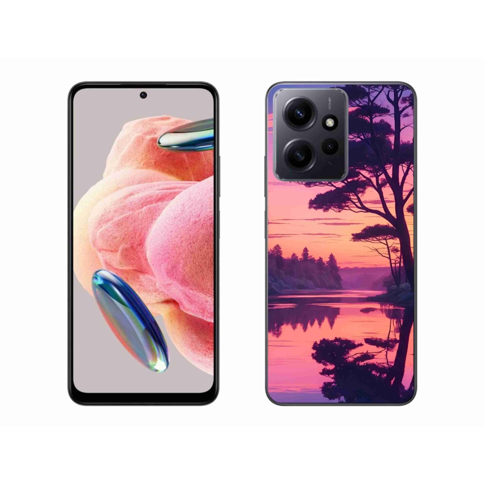 Gél borítás mmCase a Xiaomi Redmi Note 12 4G-hez - naplemente a tó felett