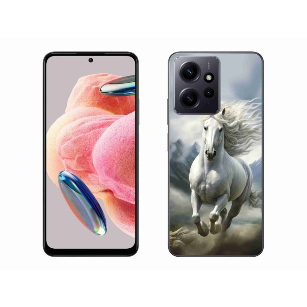 Gél borító mmCase a Xiaomi Redmi Note 12-hez - futó fehér ló 3