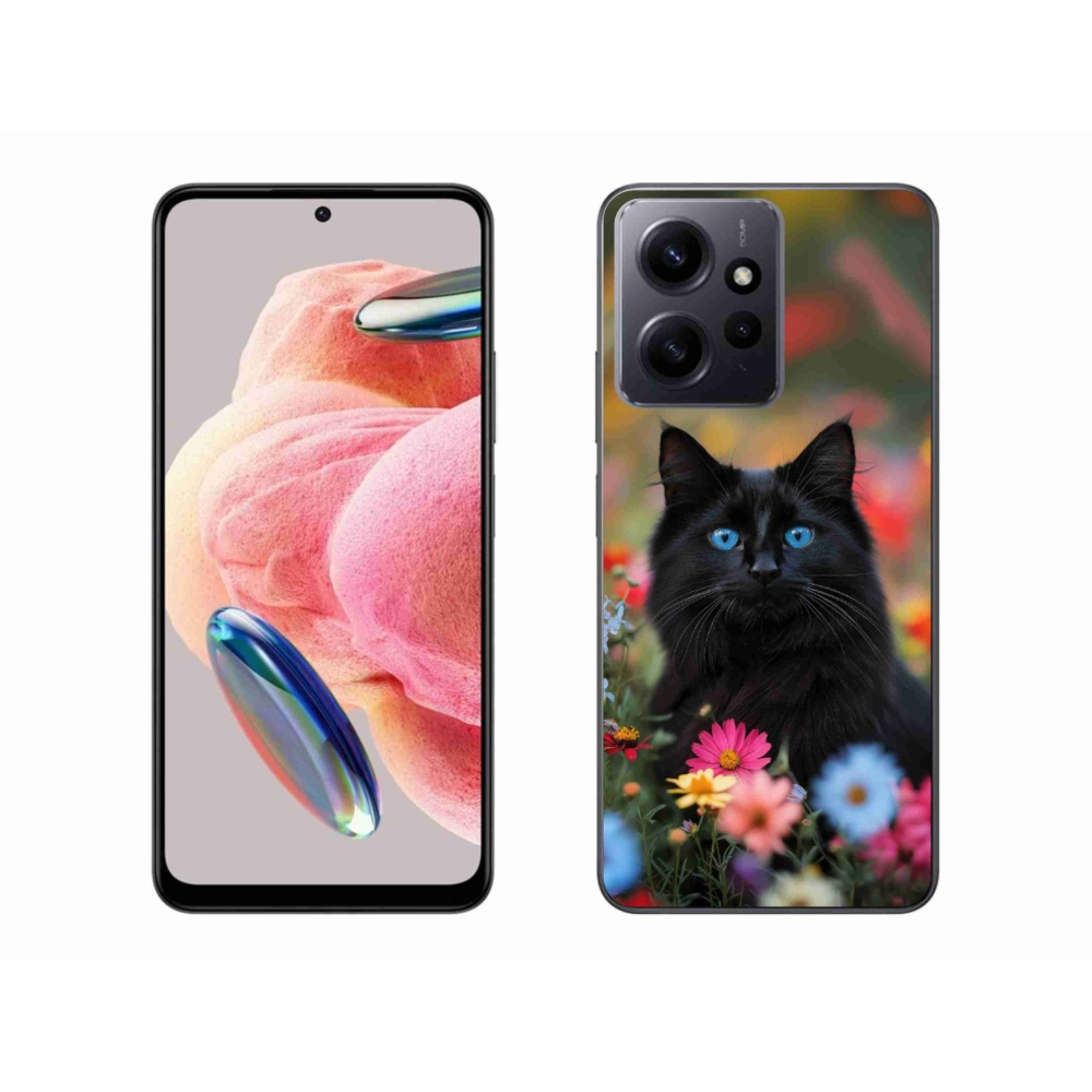 Gél borítás mmCase a Xiaomi Redmi Note 12-hez - fekete cica 4
