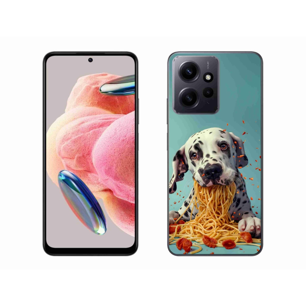 Gél borítás mmCase a Xiaomi Redmi Note 12-hez - Dalmata és spagetti