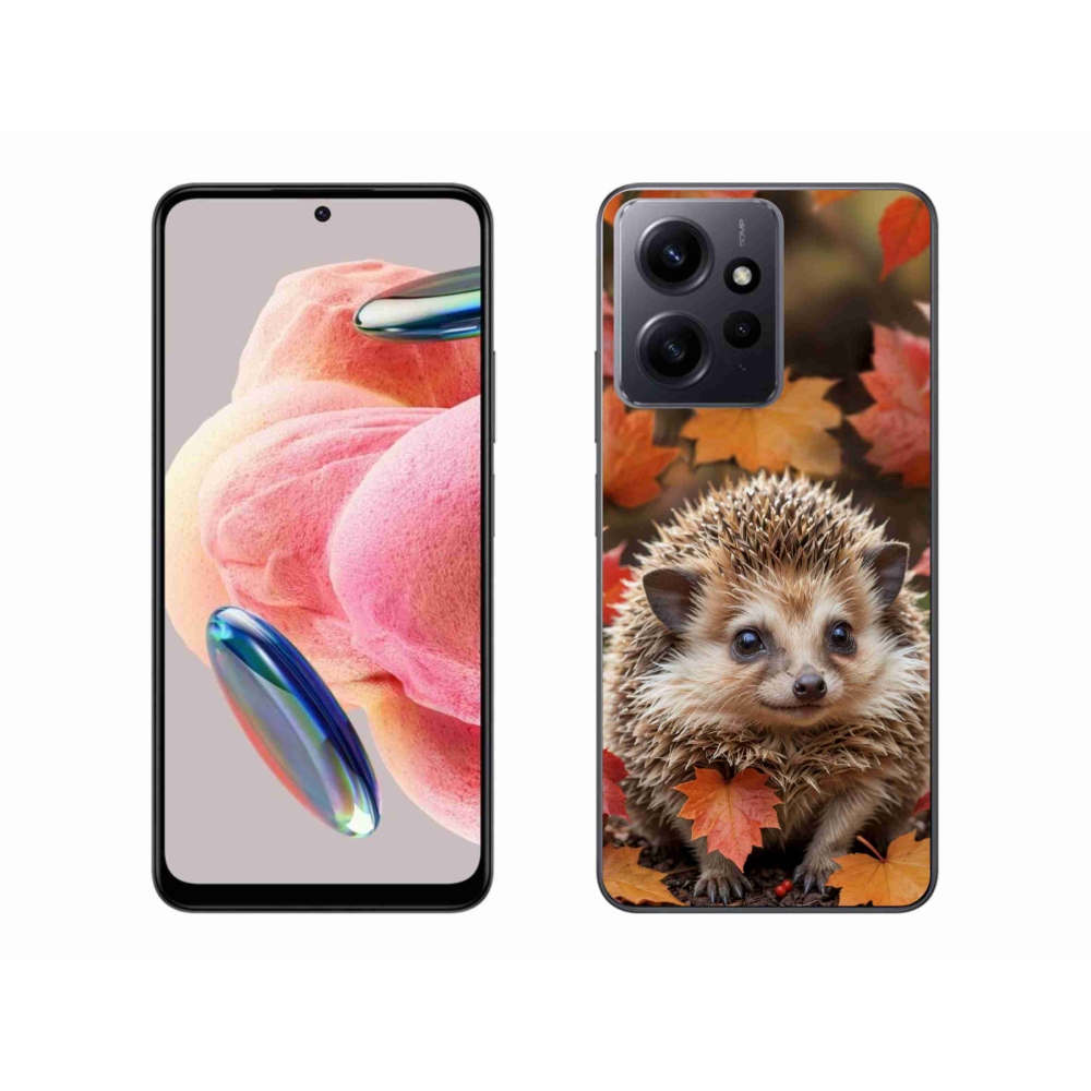 Gél borító mmCase a Xiaomi Redmi Note 12-hez - sün a levelekben
