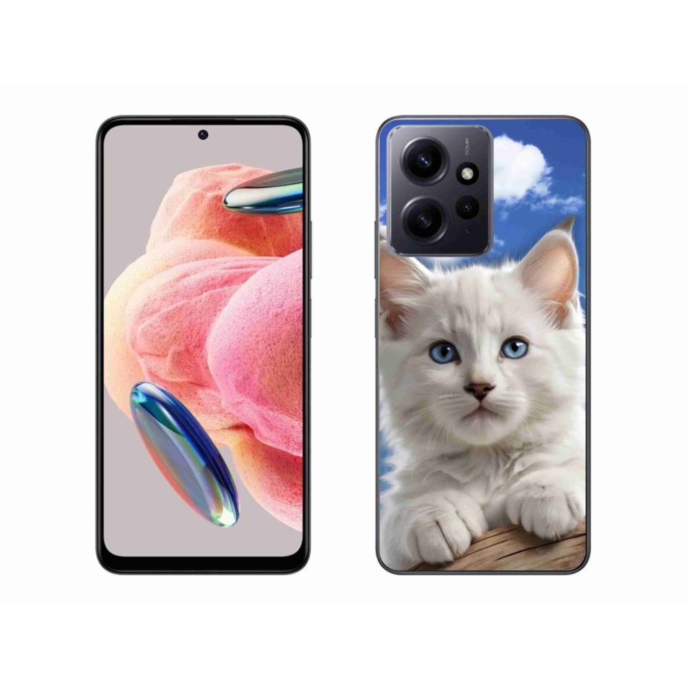 Gél borító mmCase a Xiaomi Redmi Note 12-hez - cica és felhők