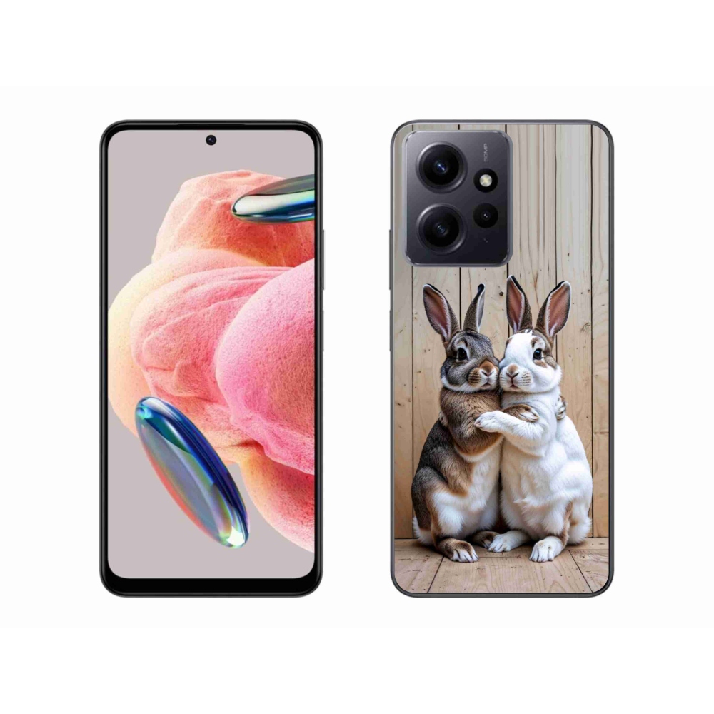 Gél borítás mmCase a Xiaomi Redmi Note 12-hez - nyúl pár