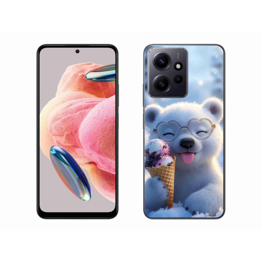 Gél borítás mmCase a Xiaomi Redmi Note 12-hez - mackó fagylalttal