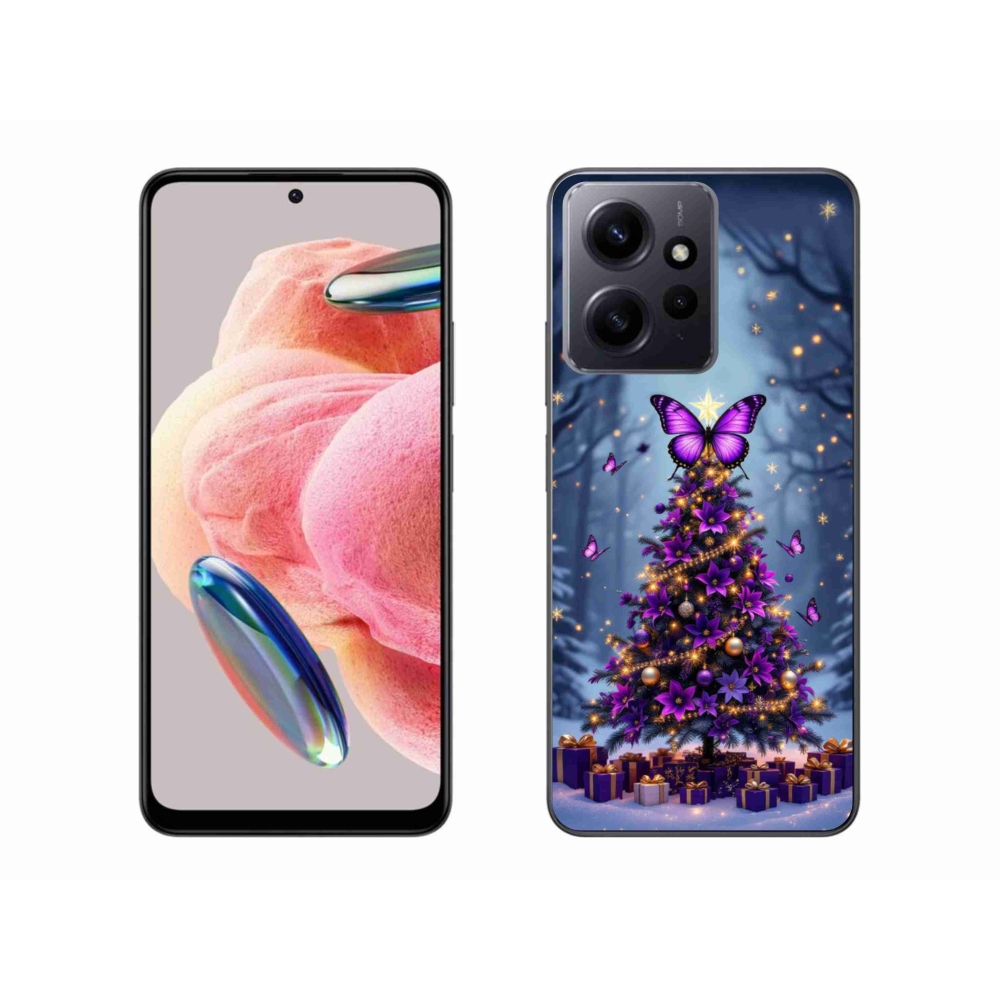 Gél borítás mmCase a Xiaomi Redmi Note 12-hez - pillangó karácsonyfa