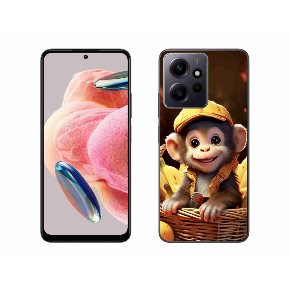 Gél borítás mmCase a Xiaomi Redmi Note 12-hez - majom a kosárban