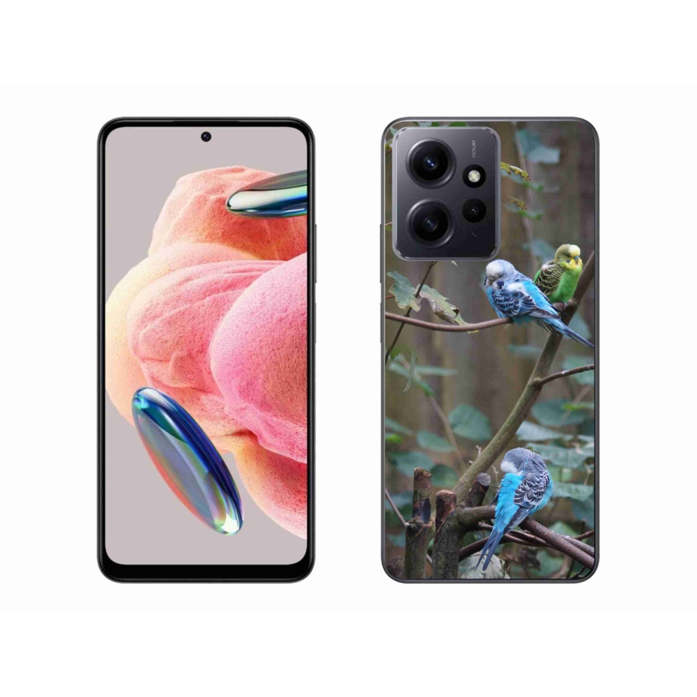 Gél borító mmCase a Xiaomi Redmi Note 12-hez - papagájok az ágon