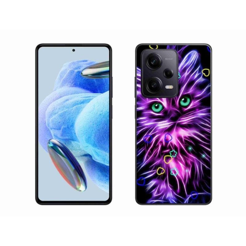Gél borítás mmCase a Xiaomi Redmi Note 12 Pro+ 5G számára - absztrakt macska