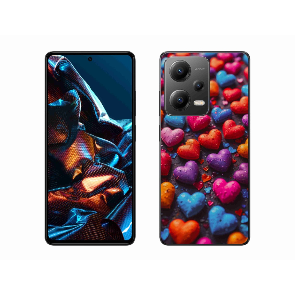 Gél borítás mmCase a Xiaomi Redmi Note 12 Pro 5G számára - színes szív