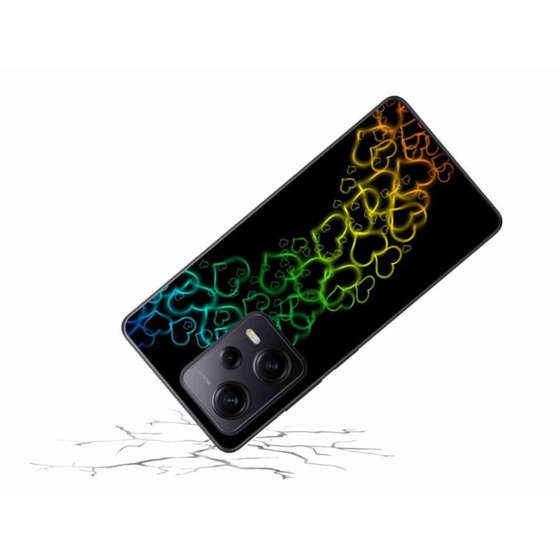Gél borítás mmCase a Xiaomi Redmi Note 12 Pro+ 5G számára - színes szívek