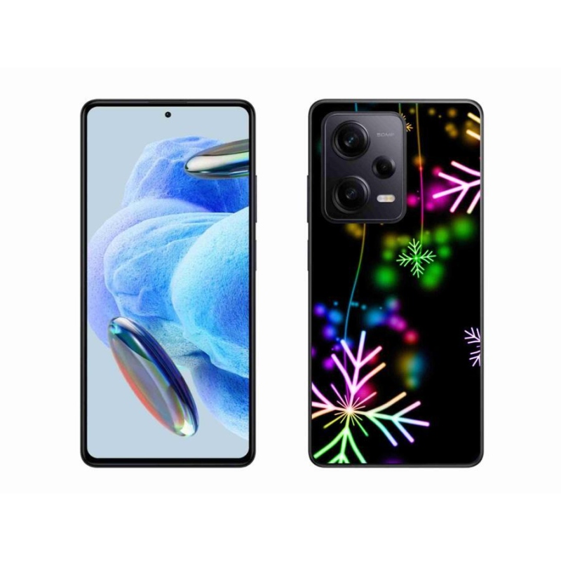 Zselés borítás mmCase a Xiaomi Redmi Note 12 Pro+ 5G számára - színes pelyhekkel