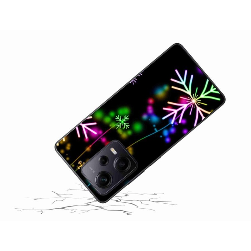 Zselés borítás mmCase a Xiaomi Redmi Note 12 Pro+ 5G számára - színes pelyhekkel