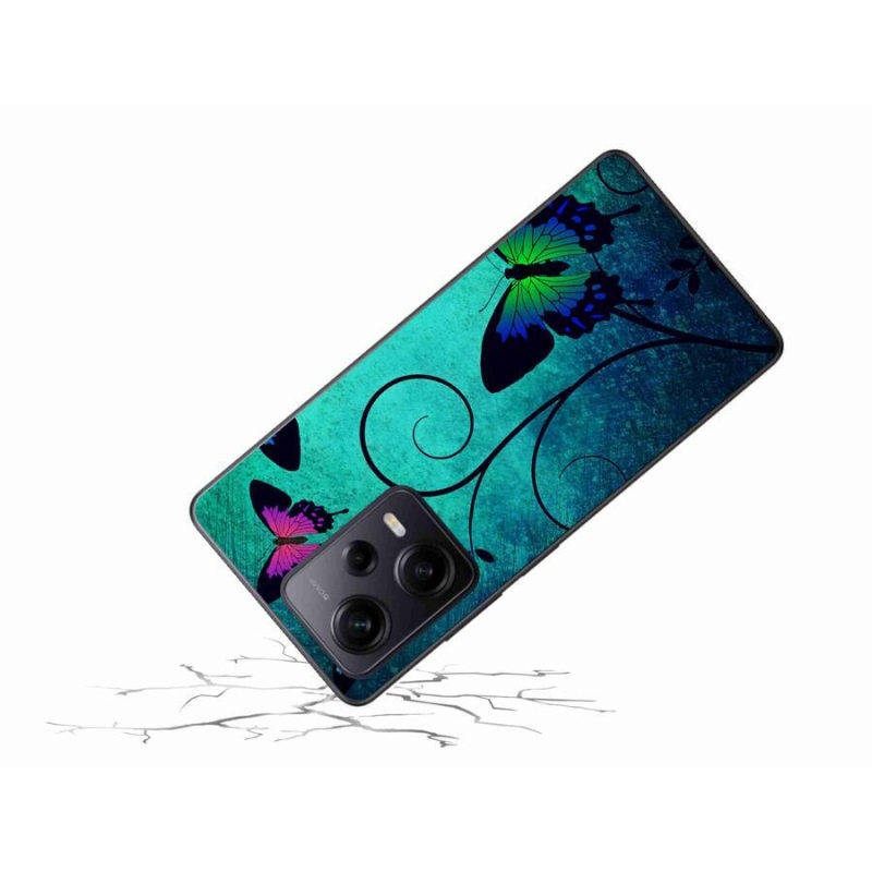 Gél borítás mmCase a Xiaomi Redmi Note 12 Pro+ 5G számára - színes pillangók