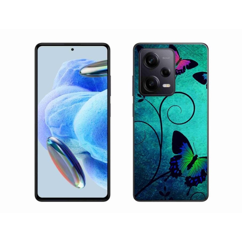 Gél borítás mmCase a Xiaomi Redmi Note 12 Pro+ 5G számára - színes pillangók
