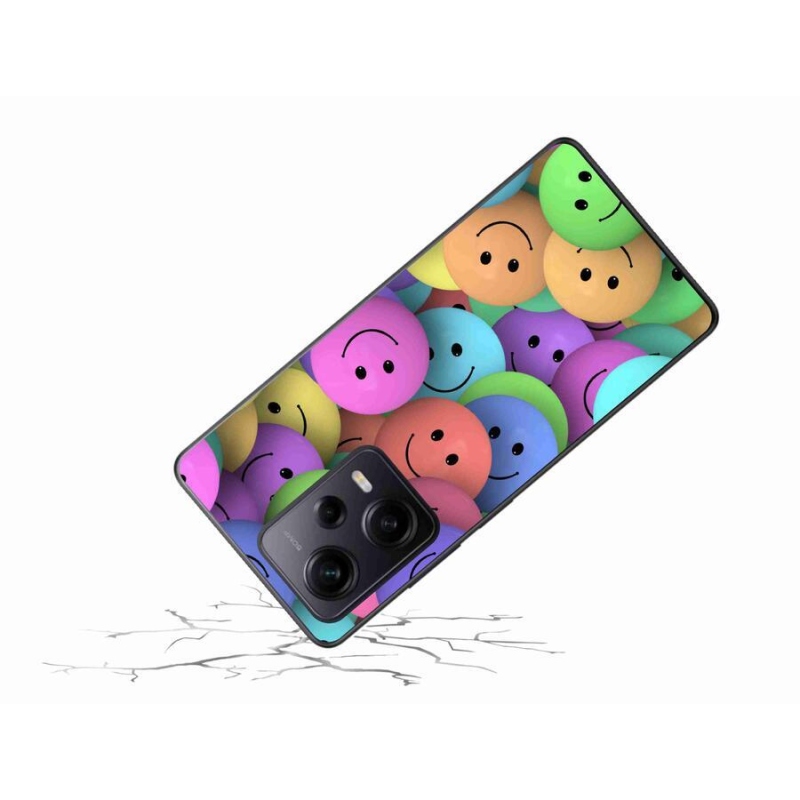 Gél borítás mmCase a Xiaomi Redmi Note 12 Pro+ 5G számára - színes smiley-kkal