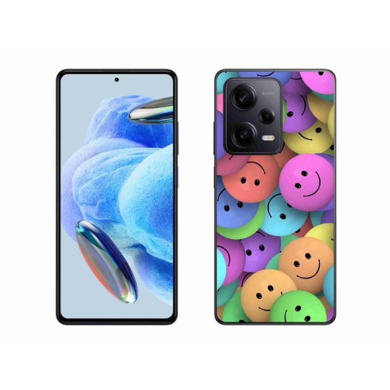 Gél borítás mmCase a Xiaomi Redmi Note 12 Pro+ 5G számára - színes smiley-kkal