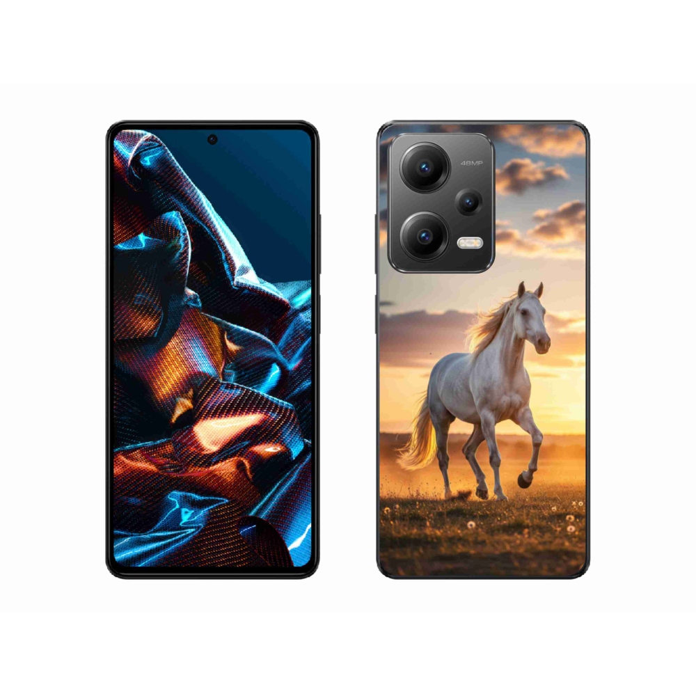 Gél borítás mmCase a Xiaomi Redmi Note 12 Pro 5G-hez - futó fehér ló 2