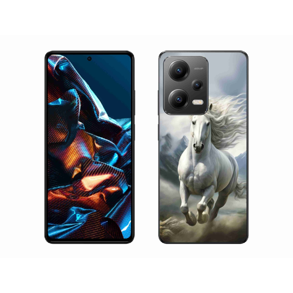 Gél borítás mmCase a Xiaomi Redmi Note 12 Pro 5G-hez - futó fehér ló 3