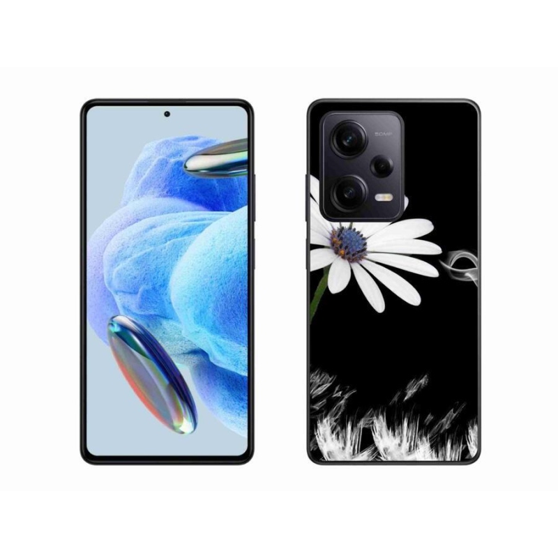 Gél borítás mmCase a Xiaomi Redmi Note 12 Pro+ 5G-hez - fehér virág