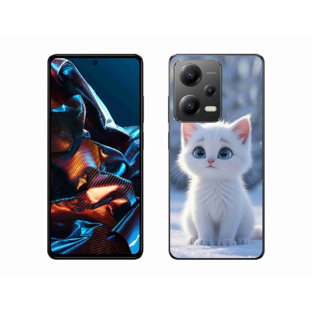 Gél borítás mmCase a Xiaomi Redmi Note 12 Pro 5G-hez - fehér cica 3