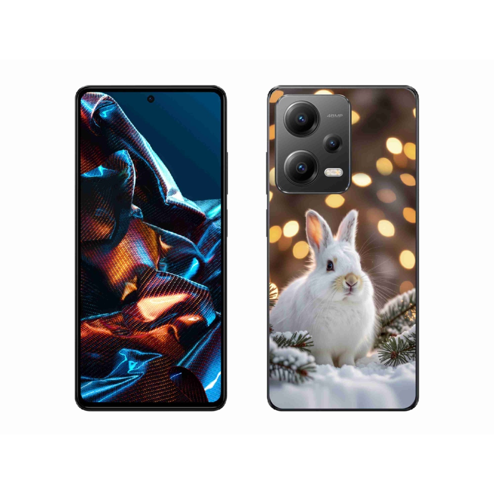 Gél borítás mmCase a Xiaomi Redmi Note 12 Pro 5G-hez - fehér nyuszi