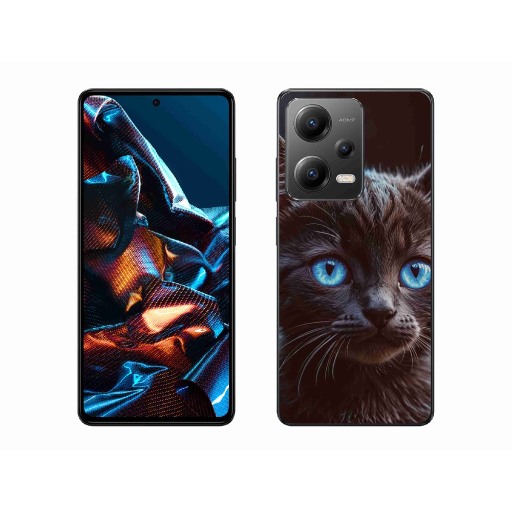 Gél borítás mmCase a Xiaomi Redmi Note 12 Pro 5G-hez - fekete cica 2