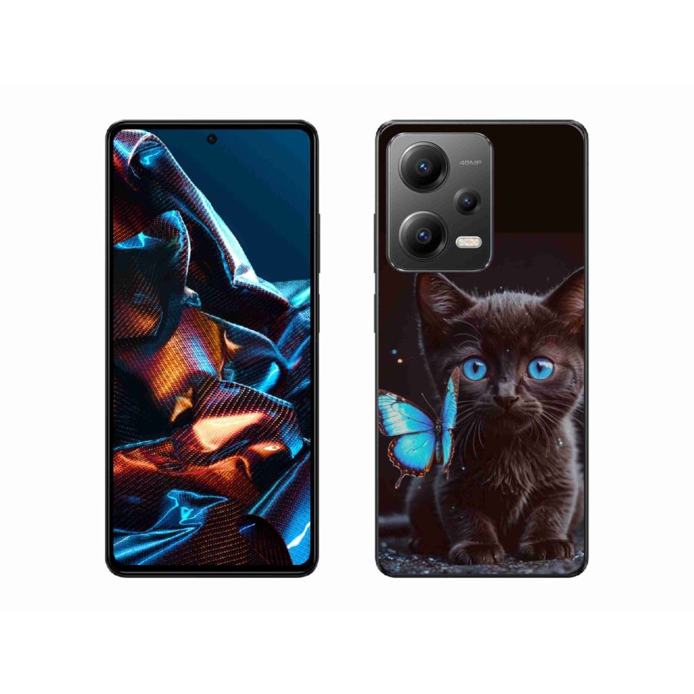 Gél borítás mmCase a Xiaomi Redmi Note 12 Pro 5G-hez - fekete cica 3