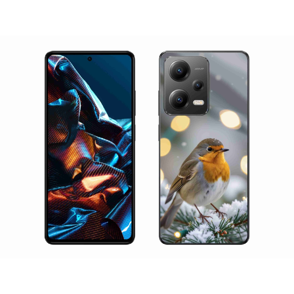 Gél borítás mmCase a Xiaomi Redmi Note 12 Pro 5G-hez - piros télen