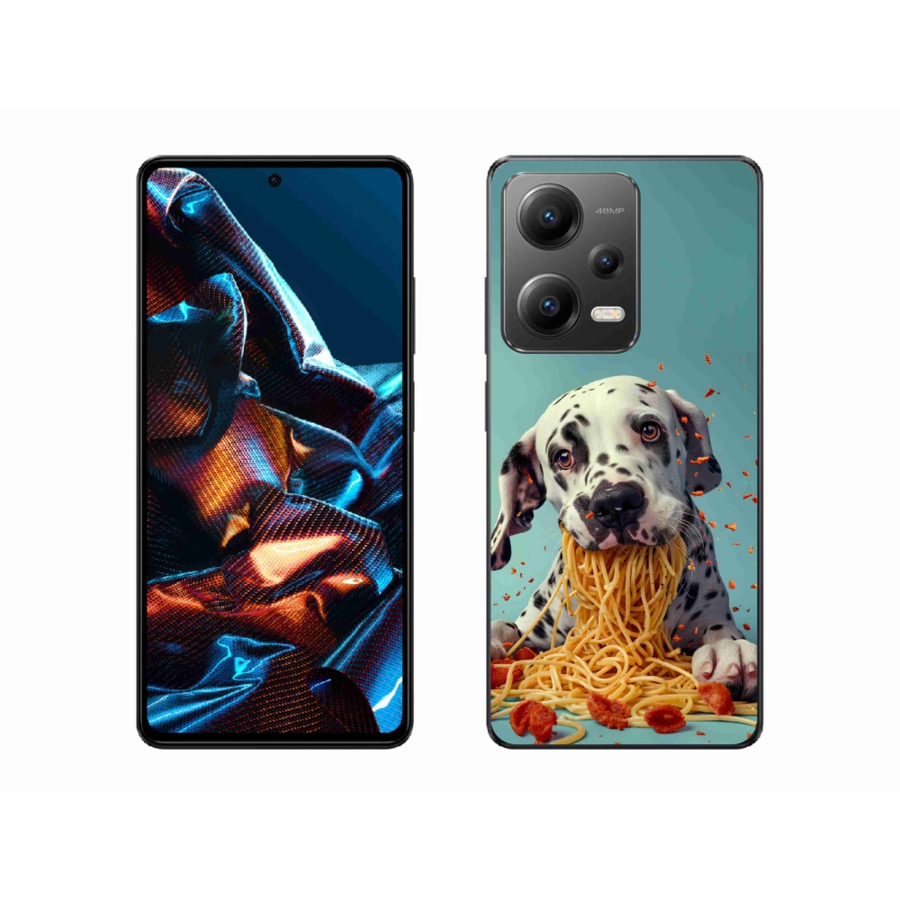Gél borítás mmCase a Xiaomi Redmi Note 12 Pro 5G-hez - Dalmata és spagetti