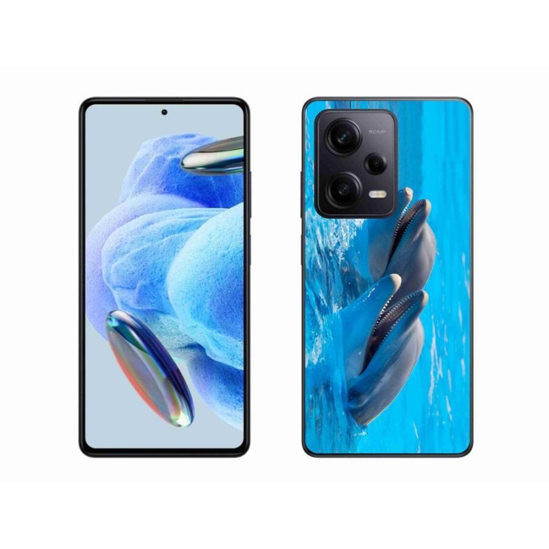 Gél borítás mmCase a Xiaomi Redmi Note 12 Pro+ 5G számára - delfinek