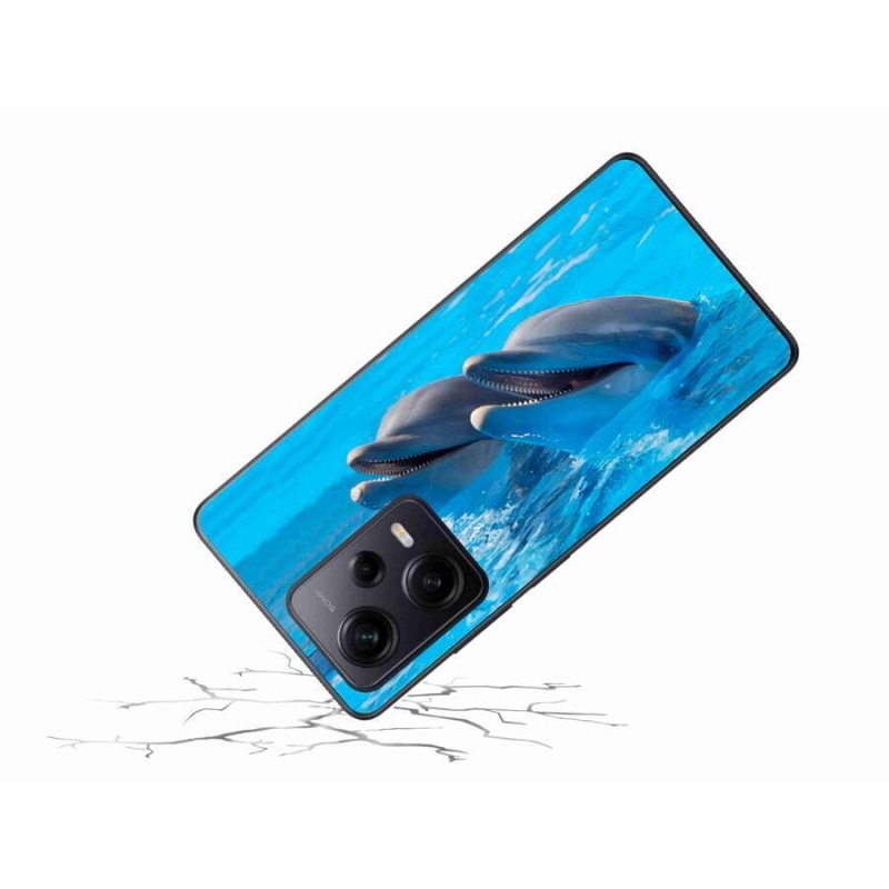 Gél borítás mmCase a Xiaomi Redmi Note 12 Pro+ 5G számára - delfinek