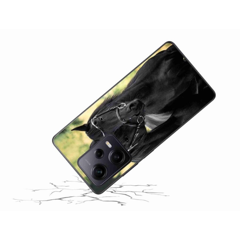 Gél borítás mmCase a Xiaomi Redmi Note 12 Pro+ 5G számára - két fekete ló